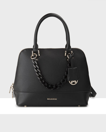 Grace Medium Dome Satchel Bag + Resin Chain-PEROZ Accessories