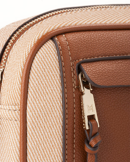 Roxanne Small Camera Crossbody Bag With Front Zip Pocket-Handbags-PEROZ Accessories