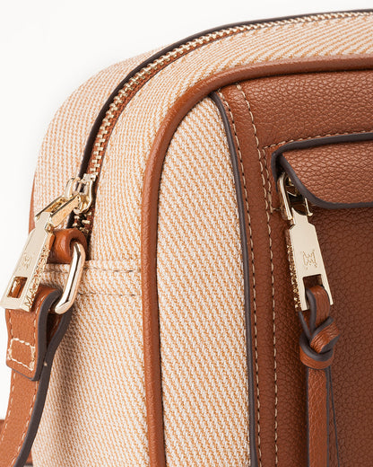 Roxanne Small Camera Crossbody Bag With Front Zip Pocket-Handbags-PEROZ Accessories