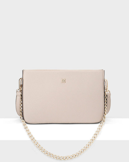 Lucinda Zip Top Convertible Chain &amp; Crossbody Bag-Handbags-PEROZ Accessories