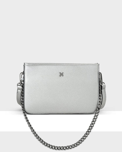 Lucinda Zip Top Convertible Chain &amp; Crossbody Bag-Handbags-PEROZ Accessories