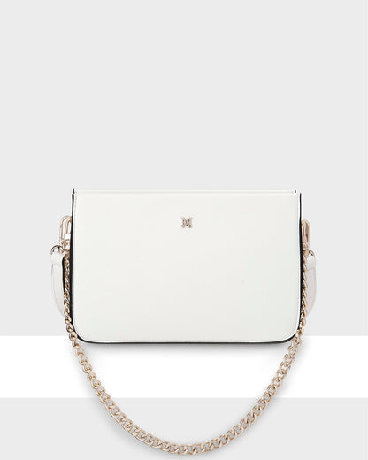 Lucinda Zip Top Convertible Chain &amp; Crossbody Bag-Handbags-PEROZ Accessories