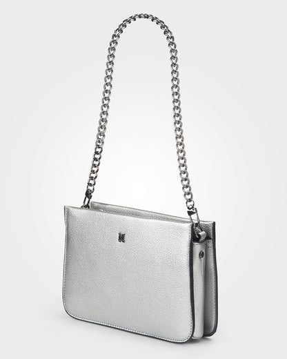 Lucinda Zip Top Convertible Chain &amp; Crossbody Bag-Handbags-PEROZ Accessories