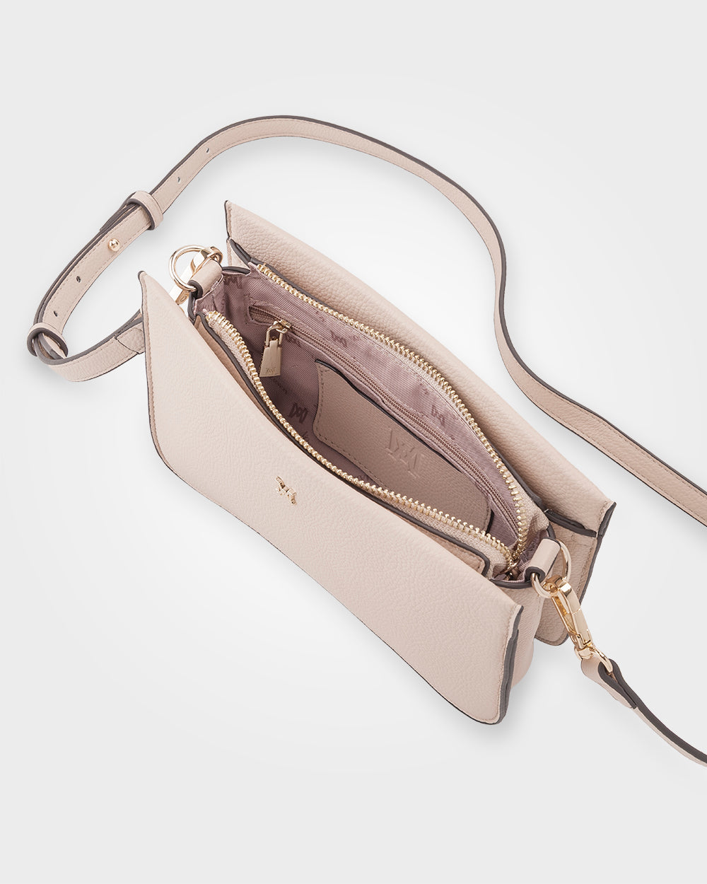 Lucinda Zip Top 3 Compartment Crossbody Bag-Handbags-PEROZ Accessories