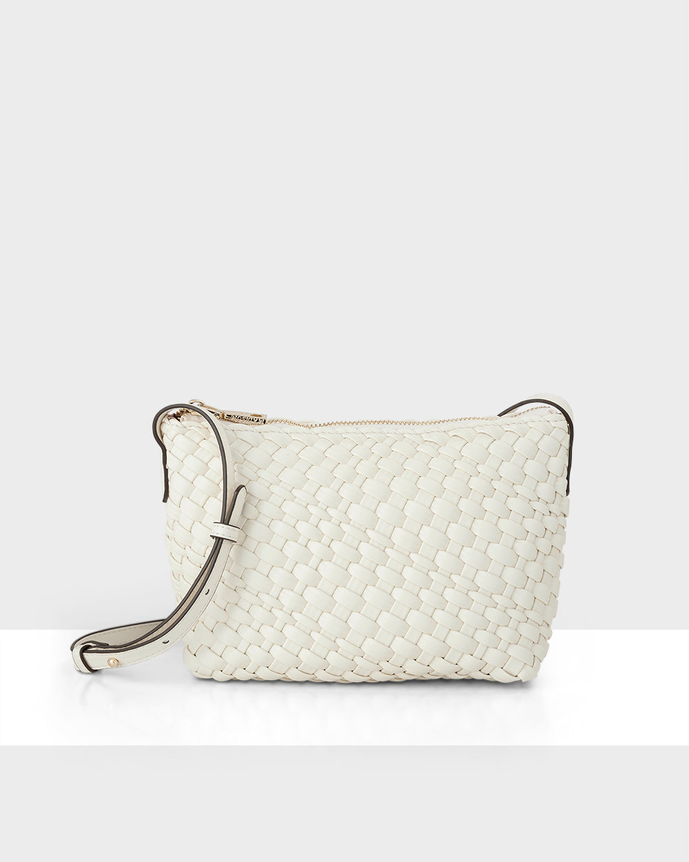 Leah Weave Small Zip Top Crossbody Bag-Handbags-PEROZ Accessories