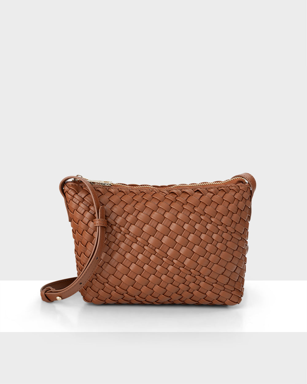 Leah Weave Small Zip Top Crossbody Bag-Handbags-PEROZ Accessories