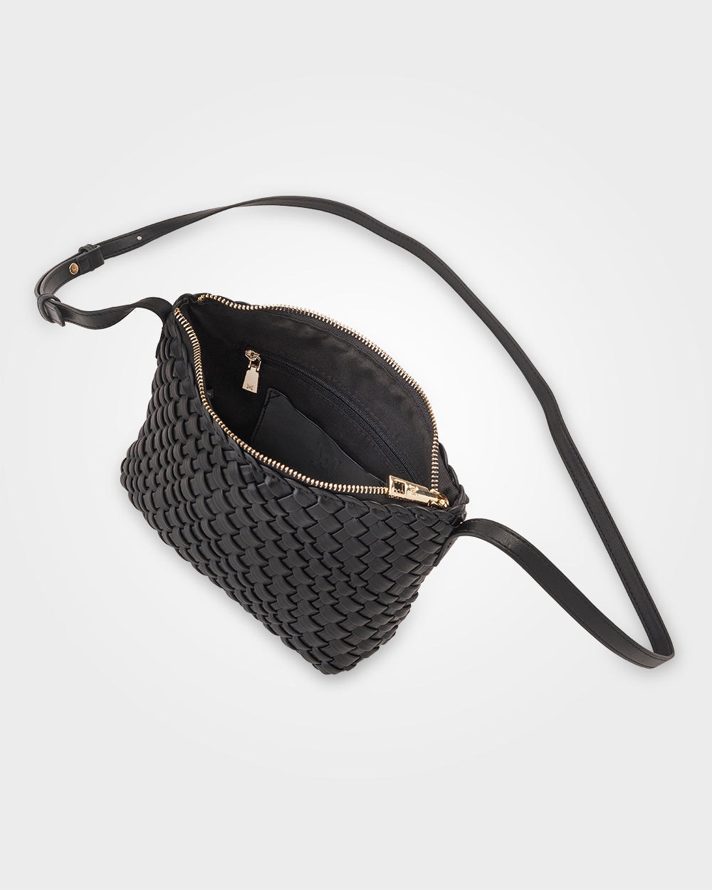 Leah Weave Small Zip Top Crossbody Bag-Handbags-PEROZ Accessories