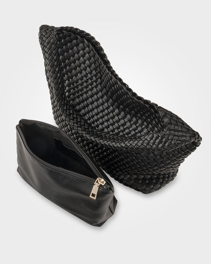 Lydia Weave Large Hobo-Handbags-PEROZ Accessories