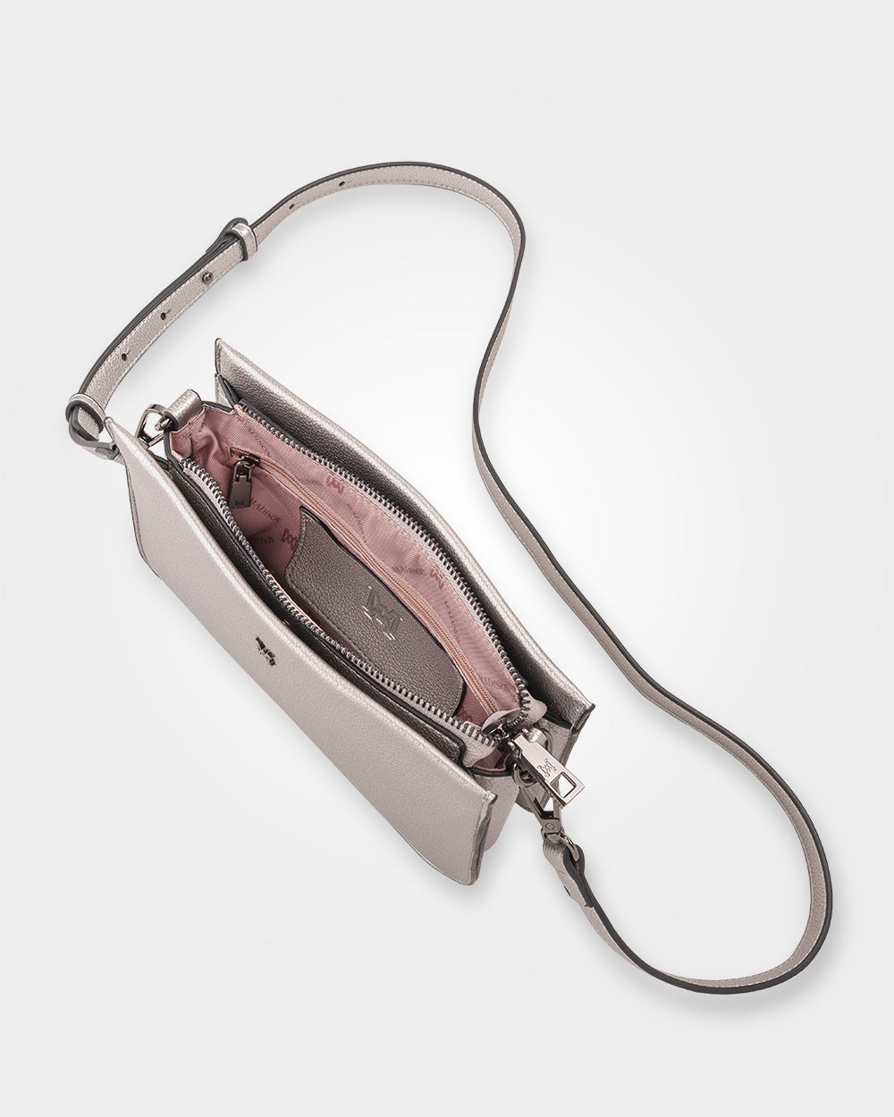 Lucinda Zip Top 3 Compartment Crossbody Bag-Handbags-PEROZ Accessories