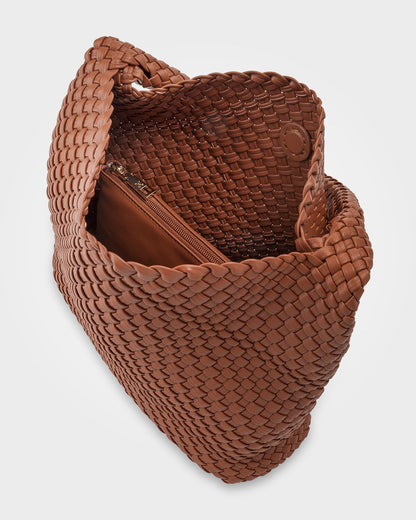 Lydia Weave Large Hobo-Handbags-PEROZ Accessories