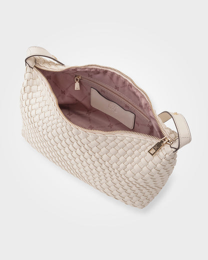 Leah Weave Small Zip Top Crossbody Bag-Handbags-PEROZ Accessories