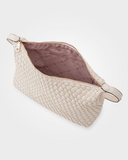 Leah Weave Small Zip Top Crossbody Bag-Handbags-PEROZ Accessories