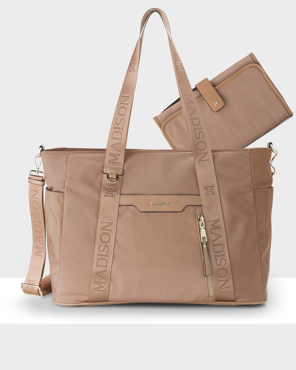 Anita Large Nylon Baby Bag With Change Mat-Handbags-PEROZ Accessories