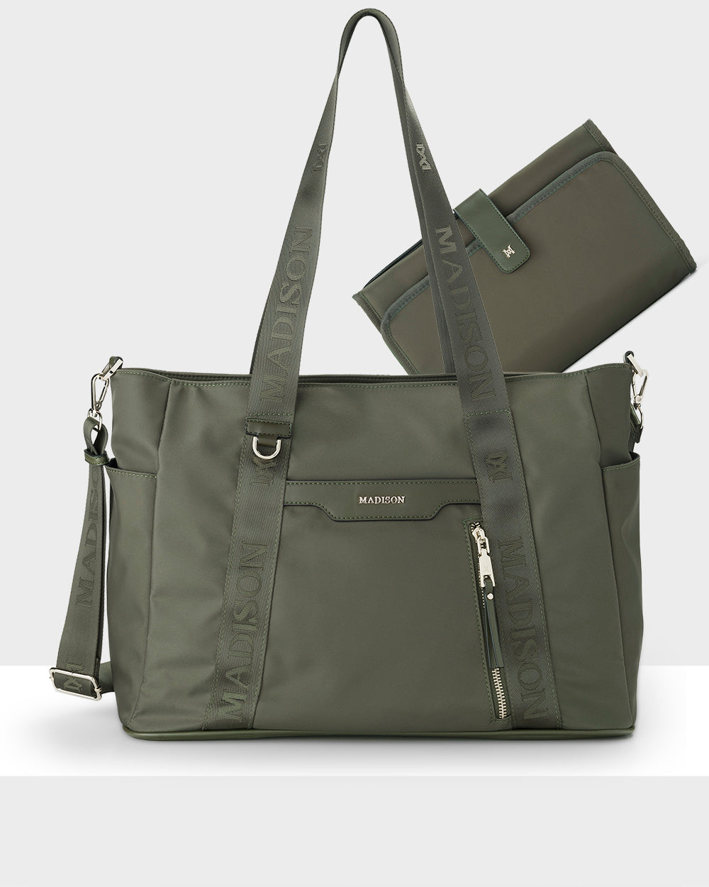 Anita Large Nylon Baby Bag With Change Mat-Handbags-PEROZ Accessories