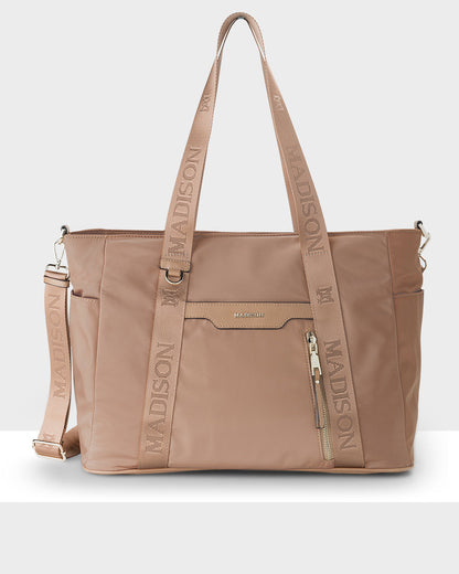 Anita Large Nylon Baby Bag With Change Mat-Handbags-PEROZ Accessories