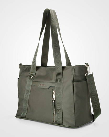 Anita Large Nylon Baby Bag With Change Mat-Handbags-PEROZ Accessories