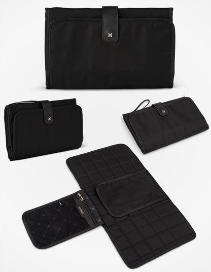 Anita Large Nylon Baby Bag With Change Mat, Stroller Clips &amp; Zip Pouch-Baby Bags-PEROZ Accessories