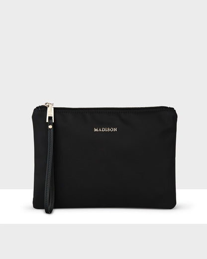 Nylon Zip Pouch With Wrist Strap-Wallets-PEROZ Accessories