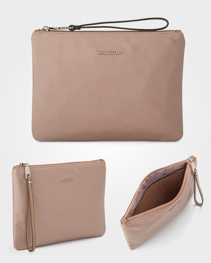 Anita Large Nylon Baby Bag With Change Mat, Stroller Clips &amp; Zip Pouch-Handbags-PEROZ Accessories