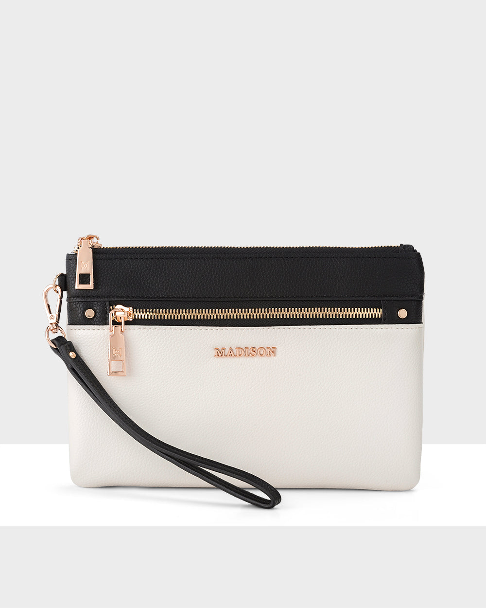 Eliza Large Zip Pouch With Wrist Strap-Wallets-PEROZ Accessories