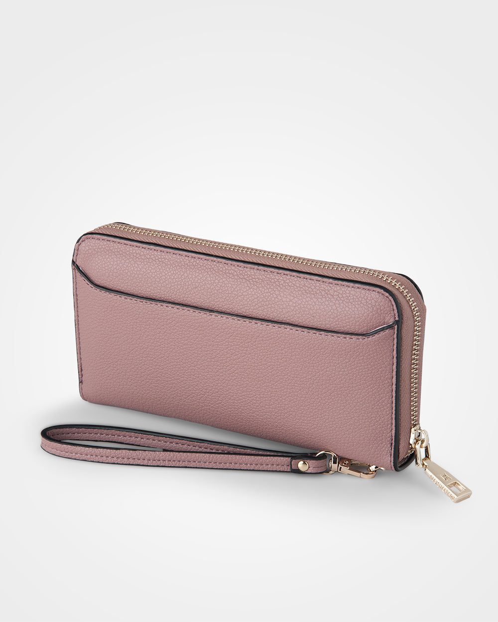 Harlow Zip Around Clutch Wallet With Detachable Wrist Strap-Wallets-PEROZ Accessories