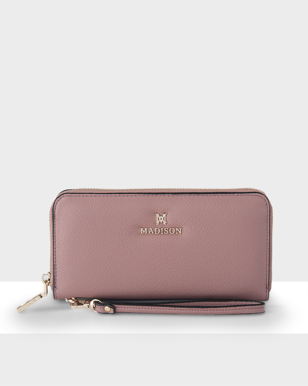 Harlow Zip Around Clutch Wallet With Detachable Wrist Strap-Wallets-PEROZ Accessories