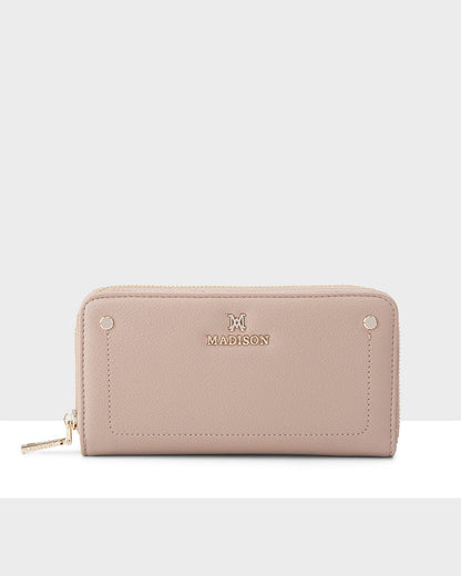 Mila Zip Around Large Wallet With Front Tab Card Section-PEROZ Accessories