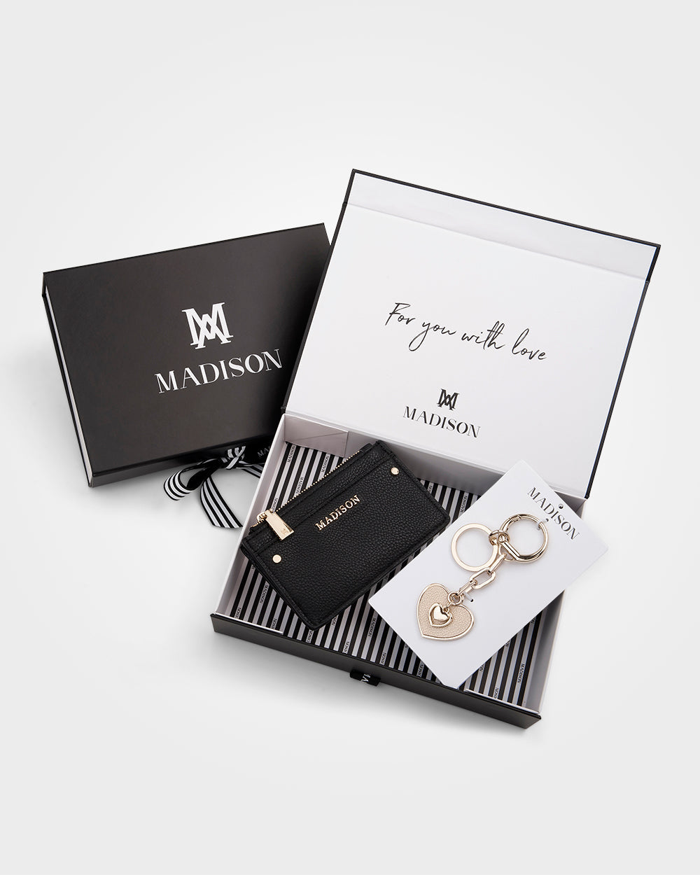 Hearts Keychain &amp; Cardholder Wallet Giftbox-Gift-PEROZ Accessories
