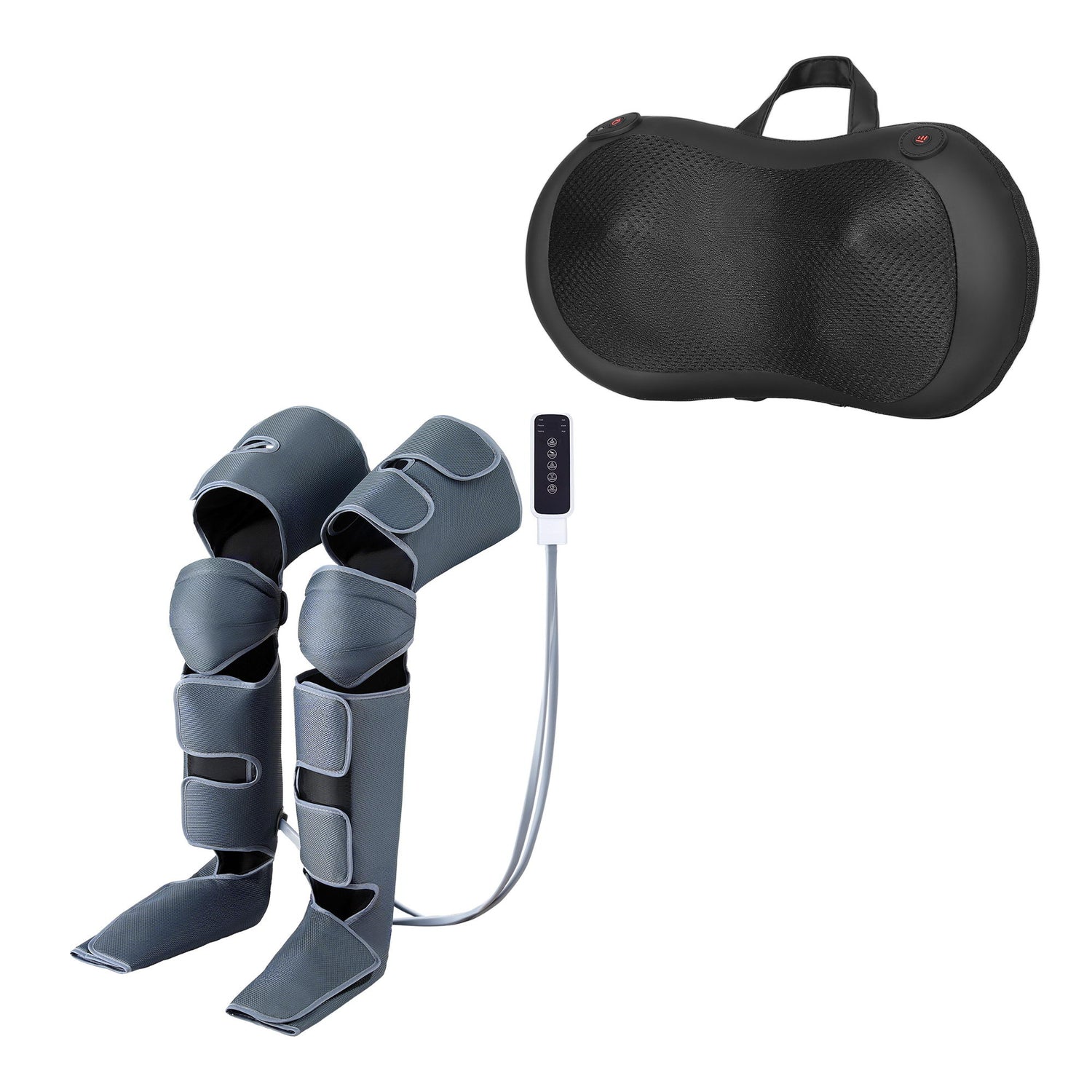 Livemor Leg Foot Massager Air Compression With Back Neck Massager Heat-Health &amp; Beauty > Massage &amp; Relaxation > Massagers-PEROZ Accessories