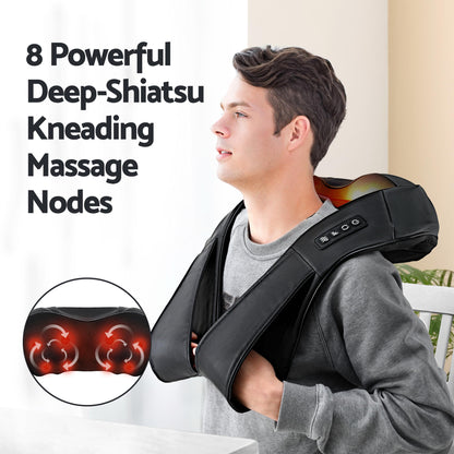 Livemor Electric Leg Foot Massager Air Wrap With Shiatsu Neck Massager Heating-Health &amp; Beauty > Massage &amp; Relaxation > Massagers-PEROZ Accessories