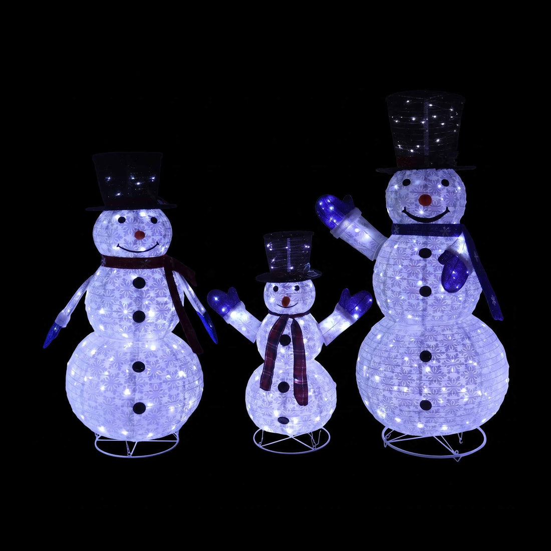 Jingle Jollys Christmas Lights 330 LED Fairy Light 3pcs Snowman Decorations Set-Occasions > Christmas > Outdoor Decorations &amp; Lights-PEROZ Accessories