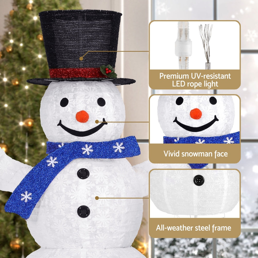 Jingle Jollys Christmas Lights 330 LED Fairy Light 3pcs Snowman Decorations Set-Occasions &gt; Christmas &gt; Outdoor Decorations &amp; Lights-PEROZ Accessories