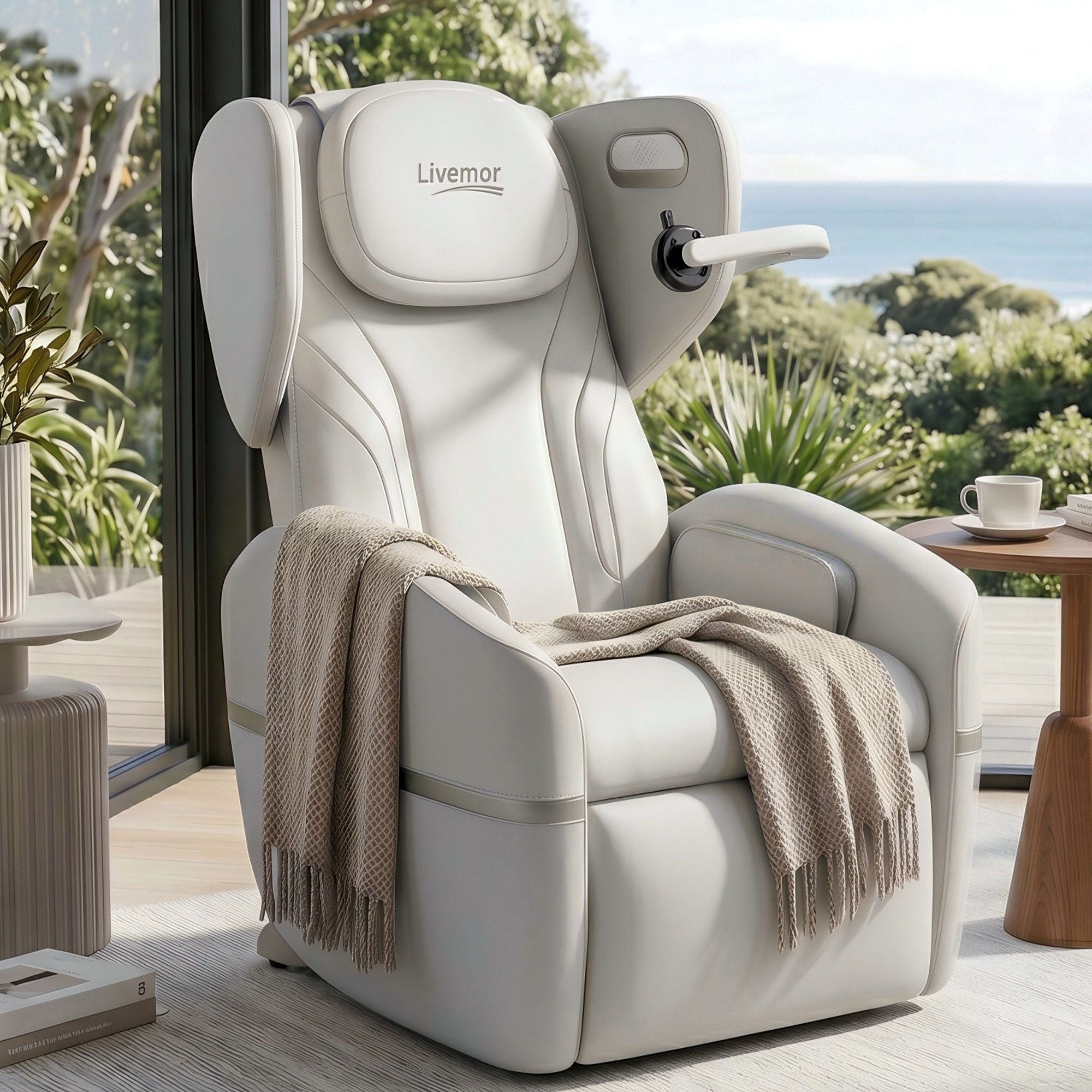 Livemor Massage Chair Electric Vibration Recliner Chair ZENO-Furniture > Bar Stools &amp; Chairs > Massage Chairs-PEROZ Accessories