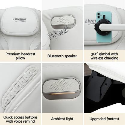Livemor Massage Chair Electric Vibration Recliner Chair ZENO-Furniture > Bar Stools &amp; Chairs > Massage Chairs-PEROZ Accessories