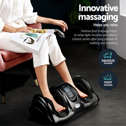 Livemor 8-nodes Full Back Massage Seat Cushion Heating With Foot Massagers-Health &amp; Beauty > Massage &amp; Relaxation > Massagers-PEROZ Accessories