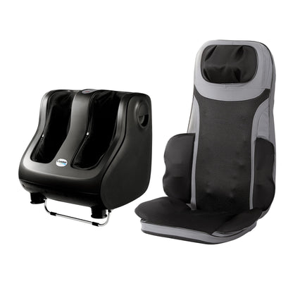 Livemor Full Back Massage Seat Cushion Heating With 360° Foot Massagers-Health &amp; Beauty > Massage &amp; Relaxation > Massagers-PEROZ Accessories