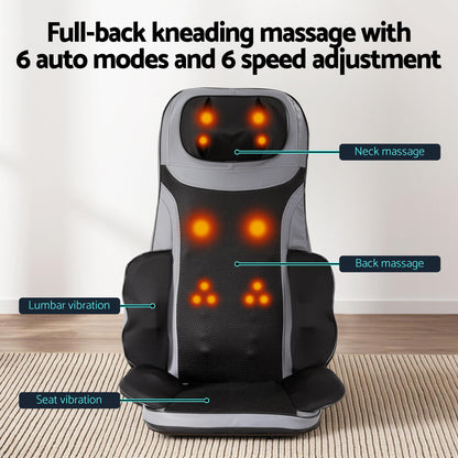 Livemor Full Back Massage Seat Cushion Heating With 360° Foot Massagers-Health &amp; Beauty > Massage &amp; Relaxation > Massagers-PEROZ Accessories