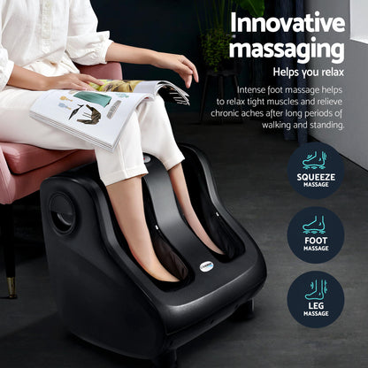 Livemor Full Back Massage Seat Cushion Heating With 360° Foot Massagers-Health &amp; Beauty > Massage &amp; Relaxation > Massagers-PEROZ Accessories