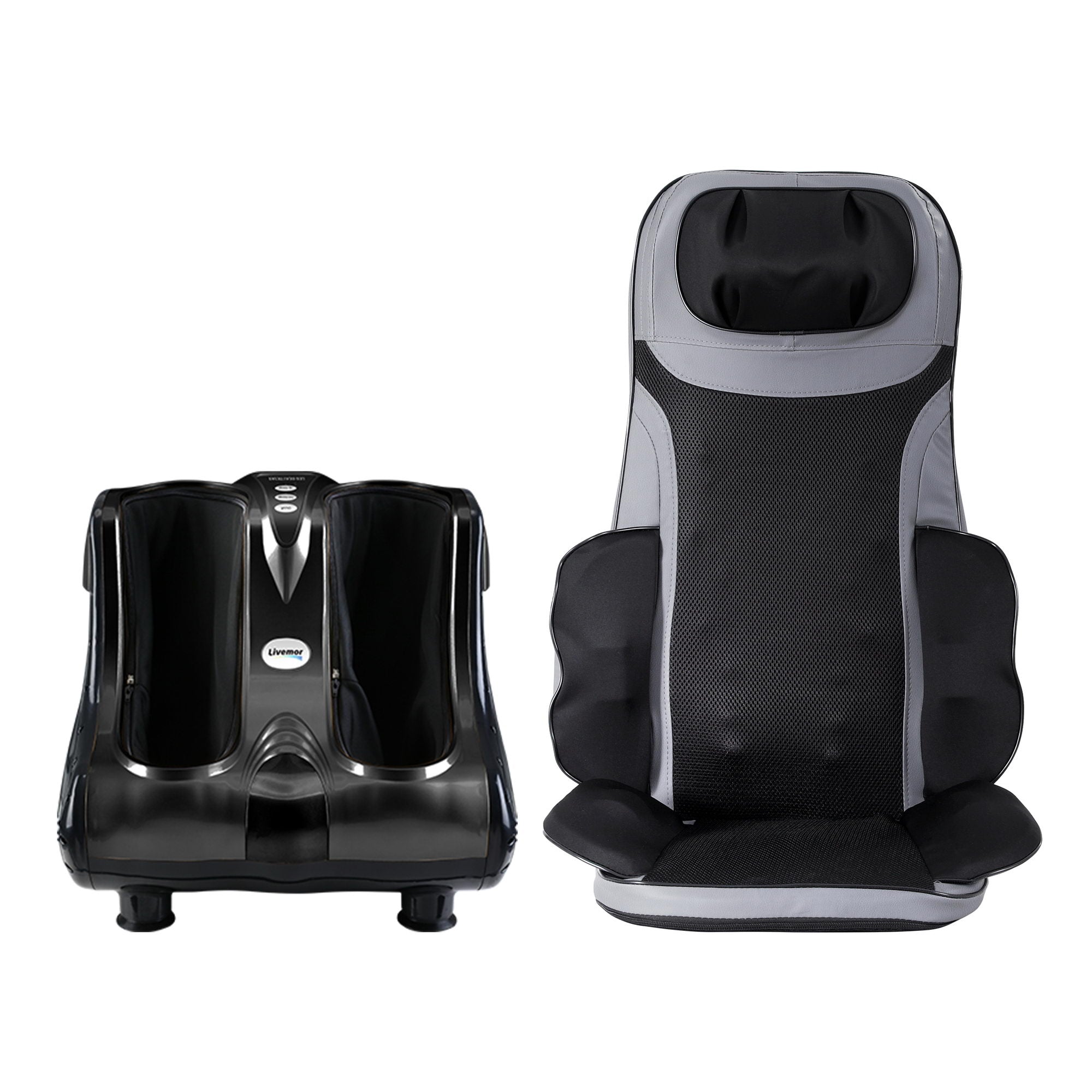 Livemor Massage Cushion Heating Massage Seats With Calf Foot Massager-Health &amp; Beauty > Massage &amp; Relaxation > Massagers-PEROZ Accessories