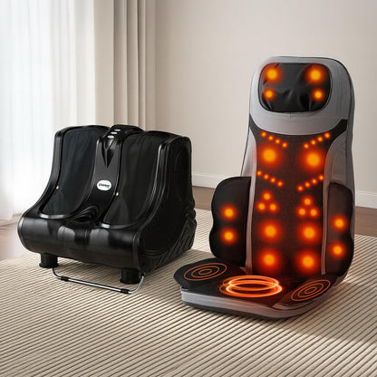Livemor Massage Cushion Heating Massage Seats With Calf Foot Massager-Health &amp; Beauty > Massage &amp; Relaxation > Massagers-PEROZ Accessories