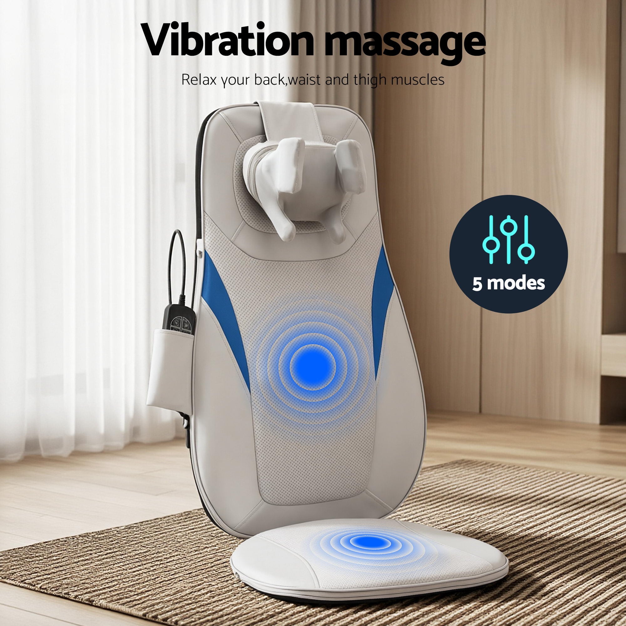 Livemor Full Back Massage Cushion 3D Kneading Heating Massage Seats-Health &amp; Beauty > Massage &amp; Relaxation > Massagers-PEROZ Accessories
