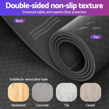 Everfit Exercise Equipment Mat Treadmill Floor Rug Home Gym Fitness Yoga 1.5M-Sports &amp; Fitness > Exercise, Gym &amp; Fitness > Gym Mats-PEROZ Accessories