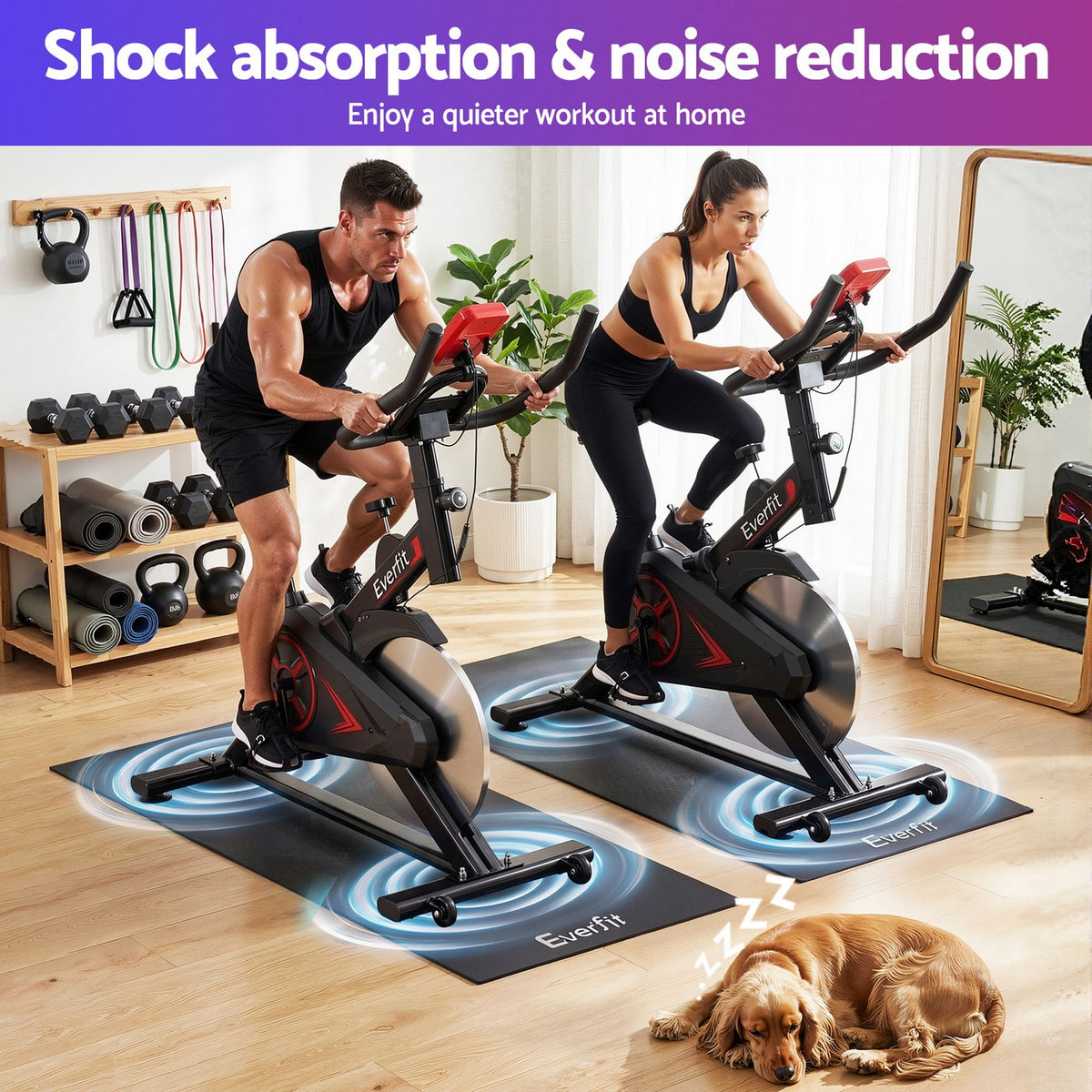 Everfit Exercise Equipment Mat Treadmill Floor Rug Home Gym Fitness Yoga 1.5M-Sports &amp; Fitness > Exercise, Gym &amp; Fitness > Gym Mats-PEROZ Accessories