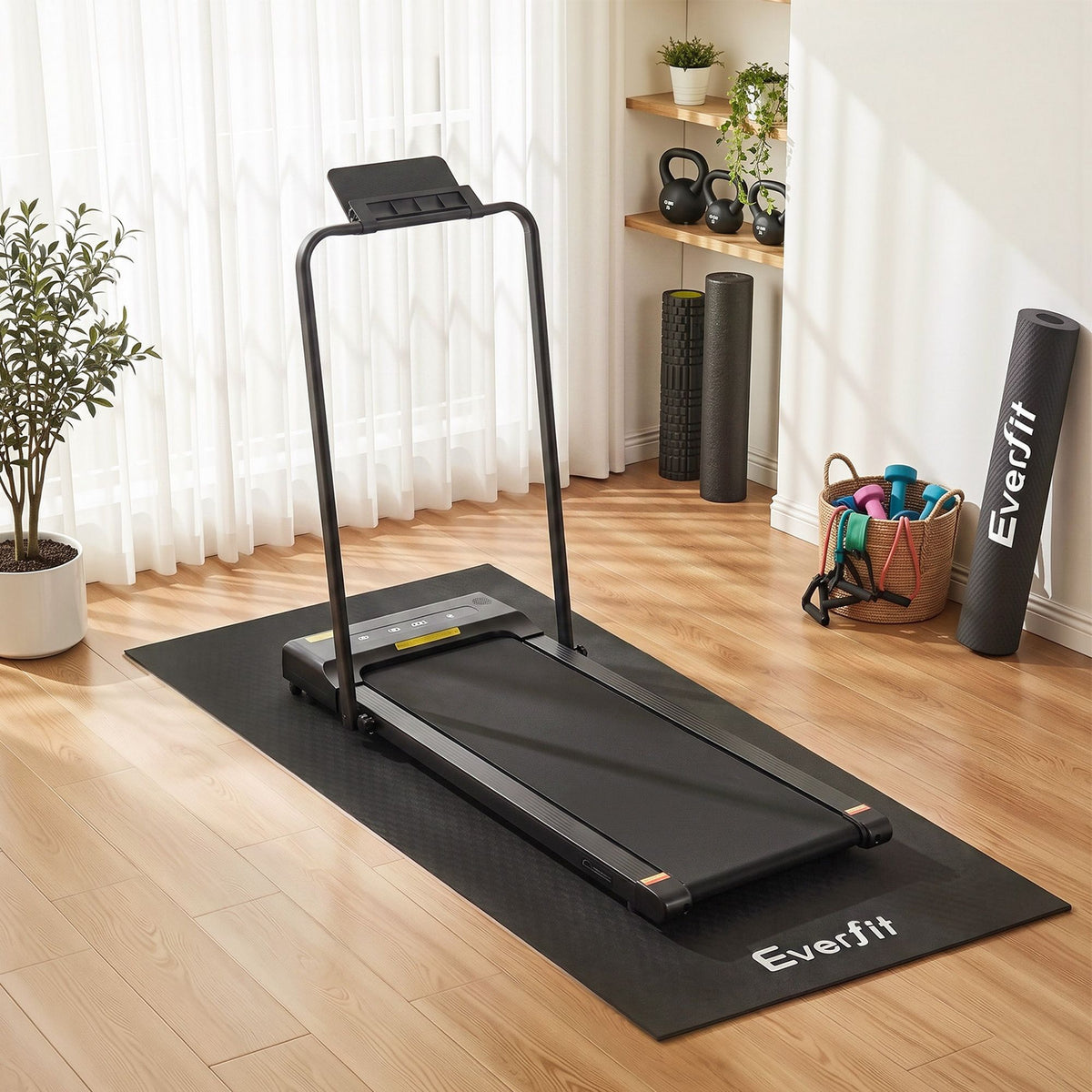 Everfit Exercise Equipment Mat Treadmill Floor Rug Home Gym Fitness Yoga 1.5M-Sports &amp; Fitness > Exercise, Gym &amp; Fitness > Gym Mats-PEROZ Accessories