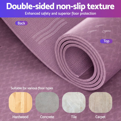 Everfit Exercise Equipment Mat 1.8M Treadmill Floor Rug Home Gym Fitness Purple-Sports &amp; Fitness > Exercise, Gym &amp; Fitness > Gym Mats-PEROZ Accessories