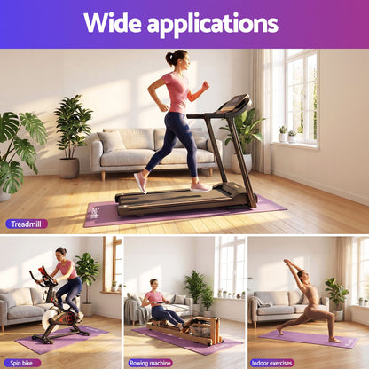 Everfit Exercise Equipment Mat 1.8M Treadmill Floor Rug Home Gym Fitness Purple-Sports &amp; Fitness > Exercise, Gym &amp; Fitness > Gym Mats-PEROZ Accessories
