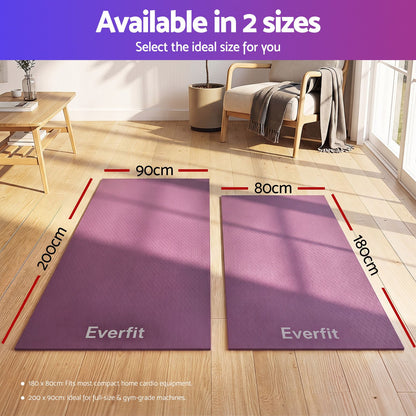 Everfit Exercise Equipment Mat 1.8M Treadmill Floor Rug Home Gym Fitness Purple-Sports &amp; Fitness > Exercise, Gym &amp; Fitness > Gym Mats-PEROZ Accessories