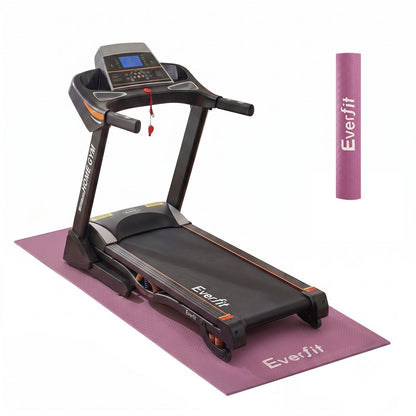 Everfit Exercise Equipment Mat 2M Treadmill Floor Rug Home Gym Fitness Purple-Sports &amp; Fitness > Exercise, Gym &amp; Fitness > Gym Mats-PEROZ Accessories