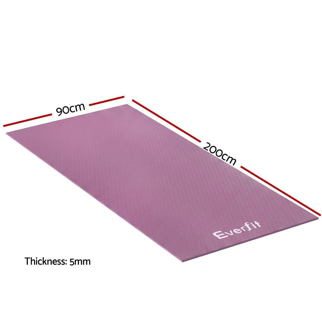 Everfit Exercise Equipment Mat 2M Treadmill Floor Rug Home Gym Fitness Purple-Sports &amp; Fitness > Exercise, Gym &amp; Fitness > Gym Mats-PEROZ Accessories