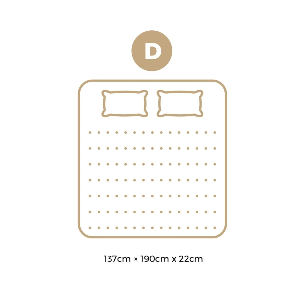 Bedra Double Mattress Bed Mattress 3D Mesh Fabric Firm Foam Spring 22cm 7 zone-Mattresses-PEROZ Accessories